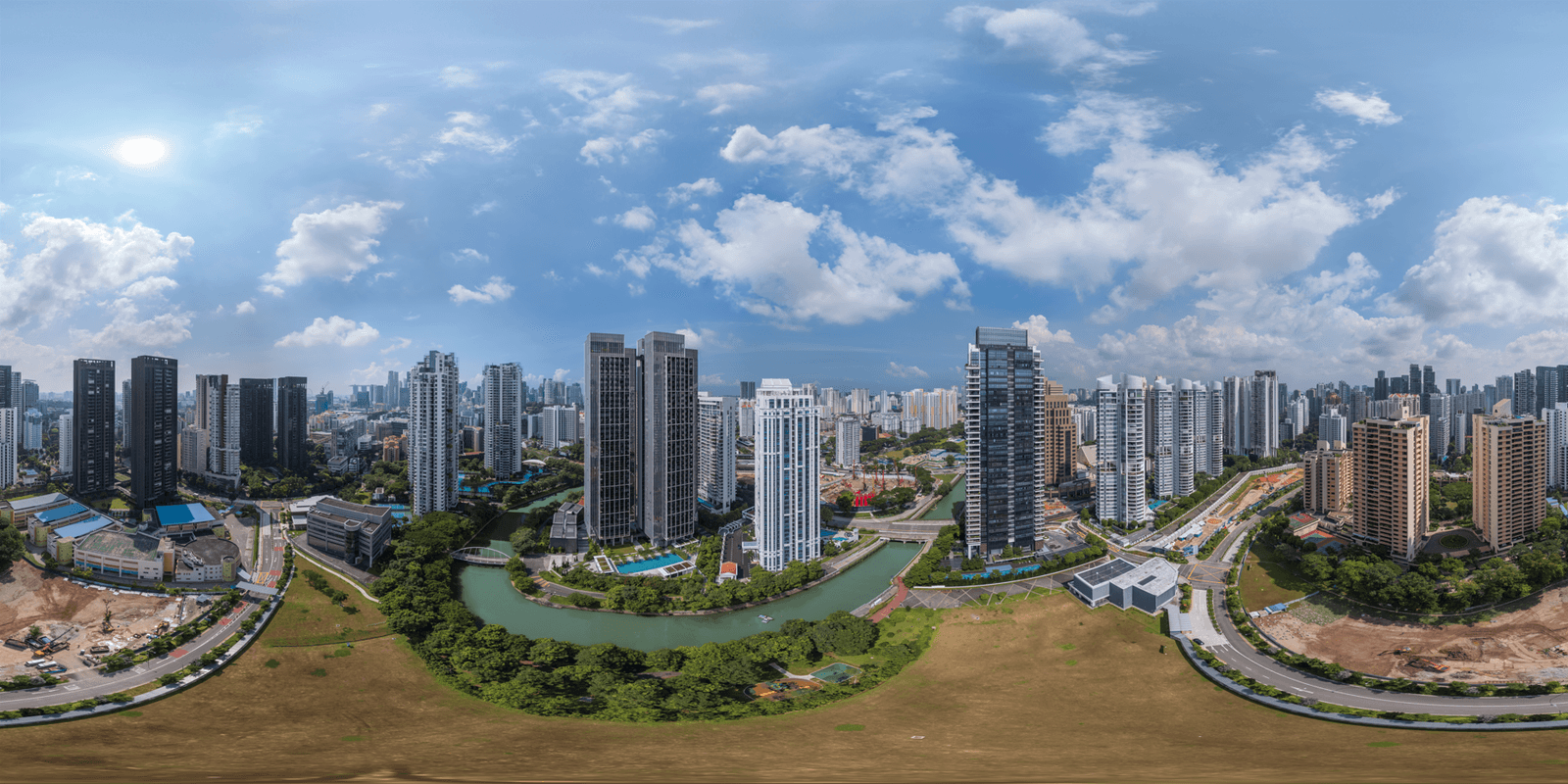 Aerial view of River Valley Green site